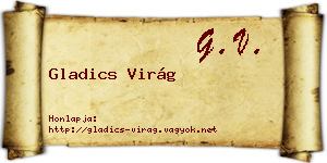 Gladics Virág névjegykártya